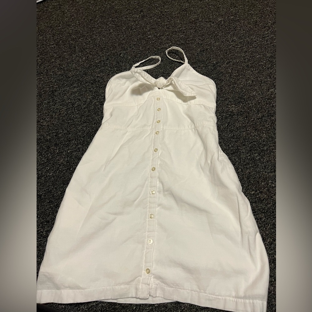 XS Abercrombie and Fitch Tie Front button up mini dress